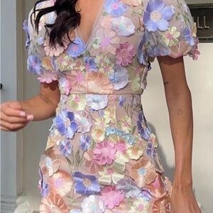 Elliatt Anthea Floral Embroidered Dress